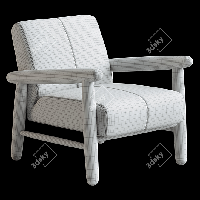 Westgate Leather Armchair Modern Design 3D model image 4