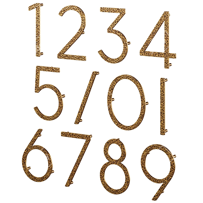 Meraki Numerals Home Entry Accents 3D model image 3