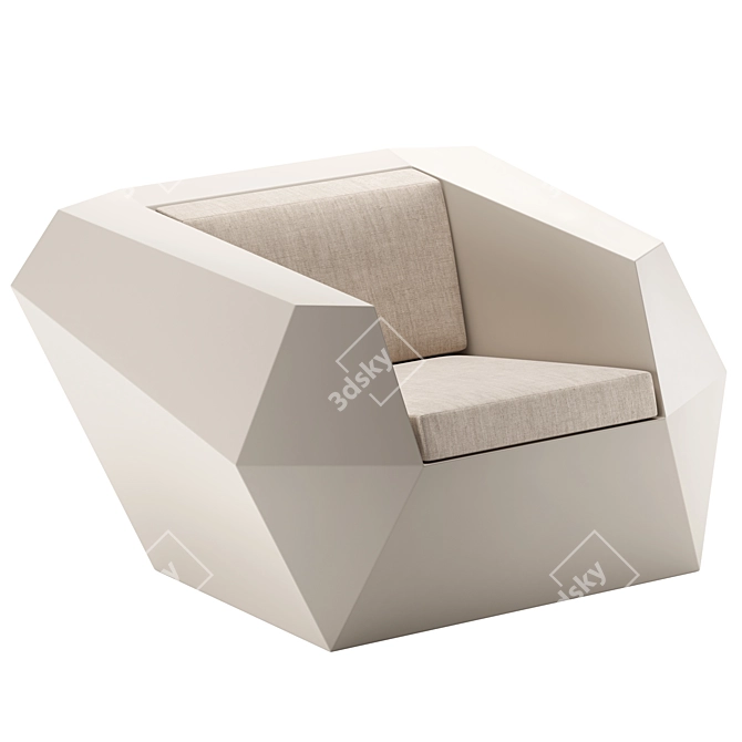 Sleek FAZ Lounge Chair 3D model image 4