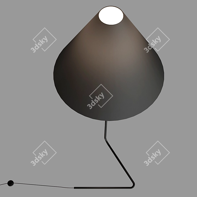 Sleek Minimalist HAT Floor Lamp 3D model image 4