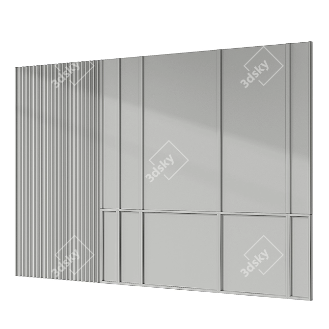 Modern 3D Wall Panel Set 3D model image 2