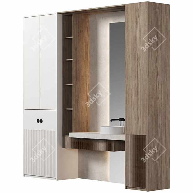  Stylish Modular Bathroom Furniture 3D model image 2