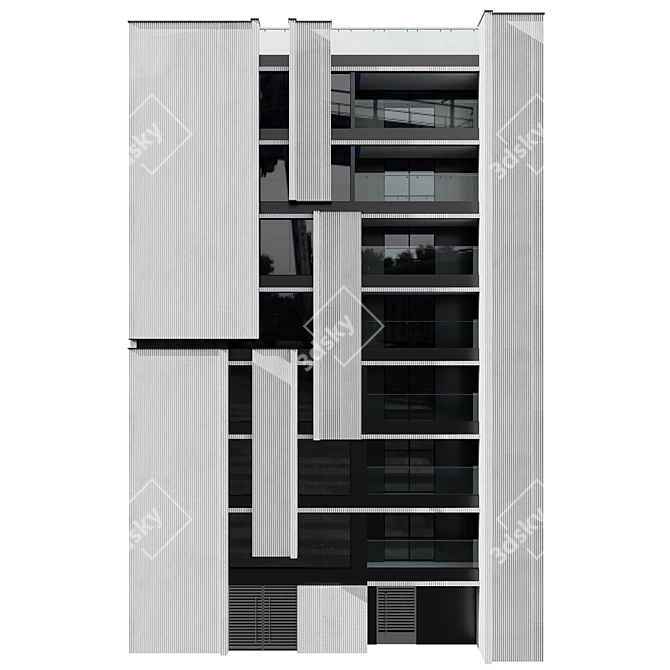 Architectural Model No104: Detailed Building 3D model image 4