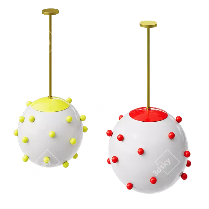 Gumball Polka Dot Chandelier 3D model image 1