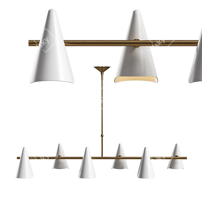 Sleek Coco Chandelier Design 3D model image 1