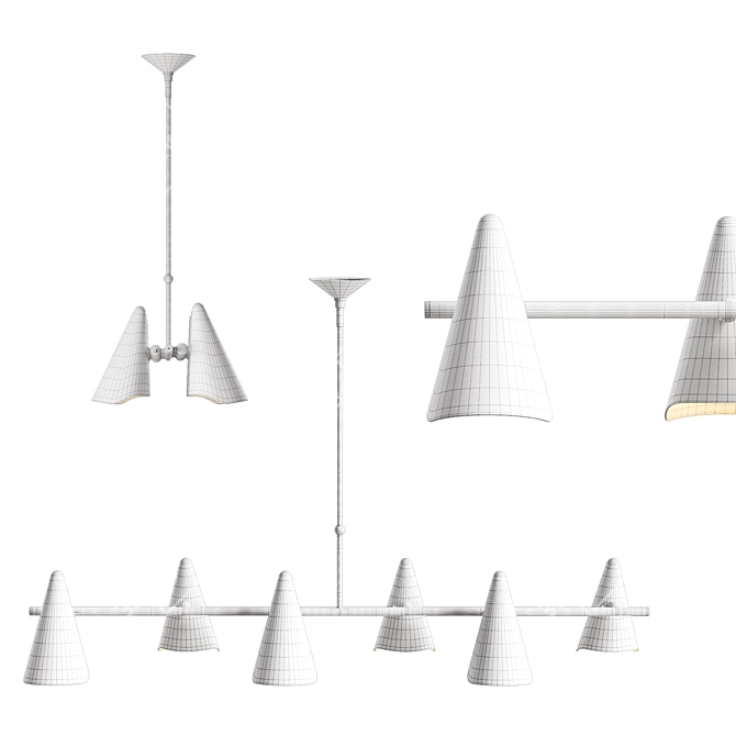 Sleek Coco Chandelier Design 3D model image 5