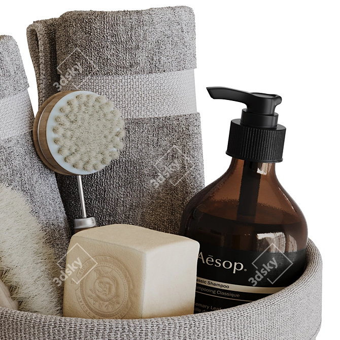 Modern Bathroom Accessories Set 3D model image 3