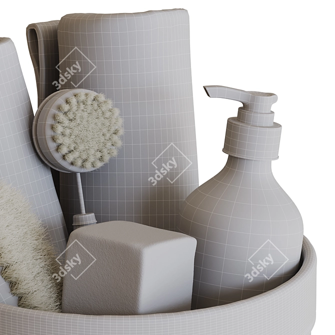 Modern Bathroom Accessories Set 3D model image 7