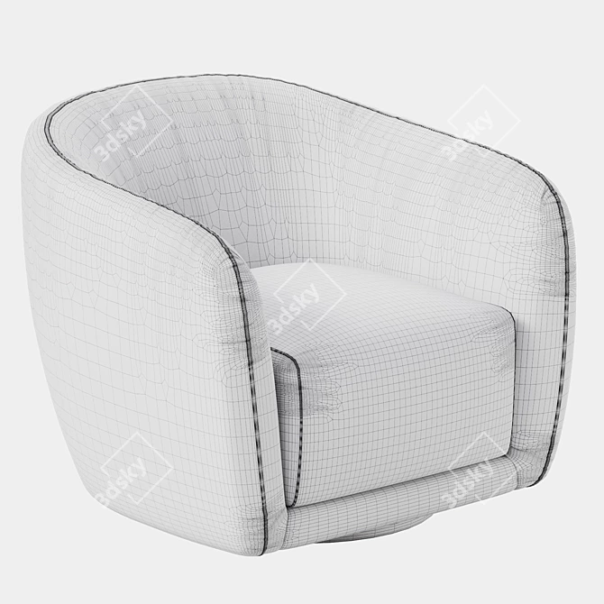 Modern Addie Swivel Armchair 3D model image 7