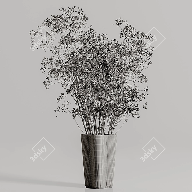 Modern Plants Bouquet Vase 51 3D model image 7