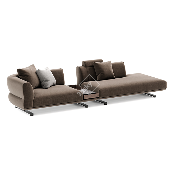 Elegant Modular Sofa Series 3D model image 3