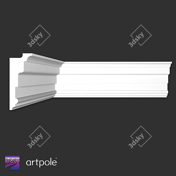 Gypsum Cornice SKTL86 3D model image 1