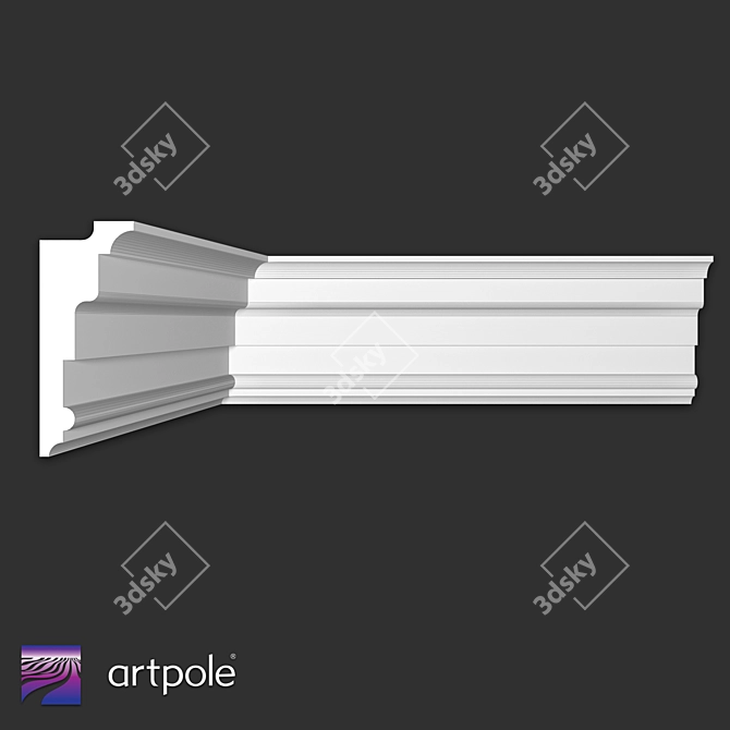 Gypsum Cornice SKTL86 3D model image 2