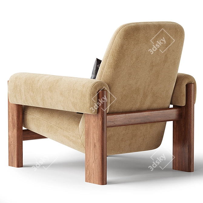 Sleek Modern Nils Chair 3D model image 3