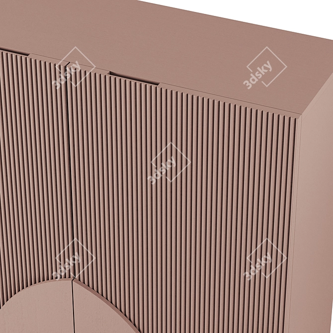 Fleur Reeded Cabinet | Elegant Storage 3D model image 4