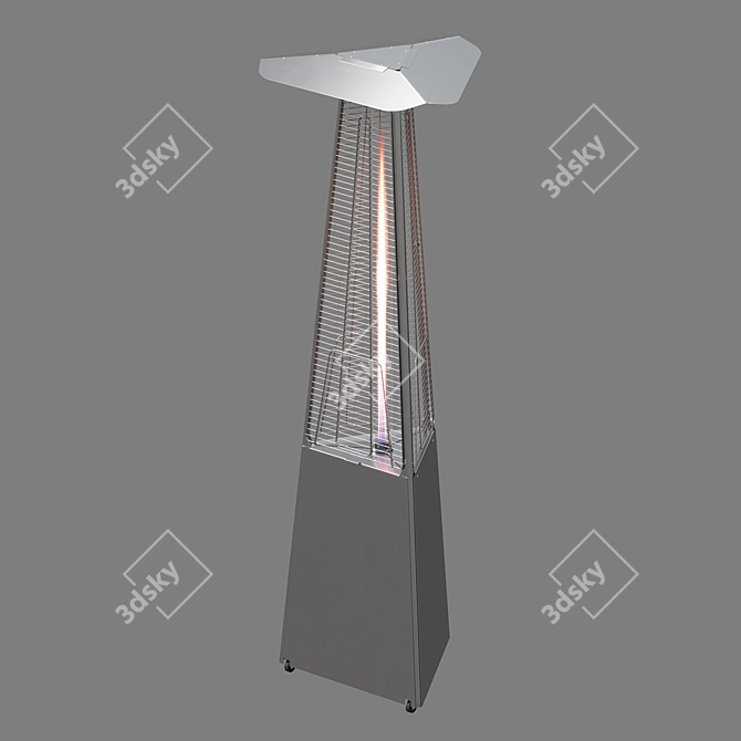 Outdoor Gas Fireplace Ballu BOGH-15 3D model image 2