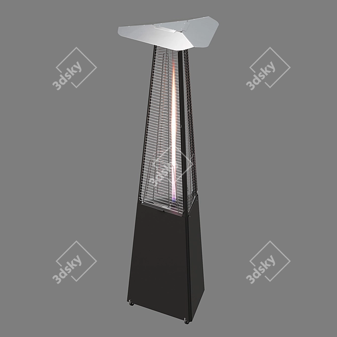 Outdoor Gas Fireplace Ballu BOGH-15 3D model image 3