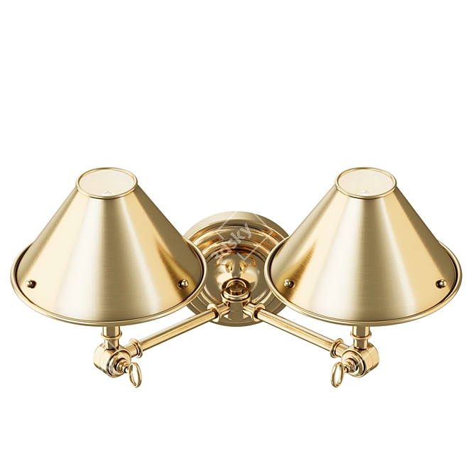Elegant Anette Double Sconce 3D model image 5