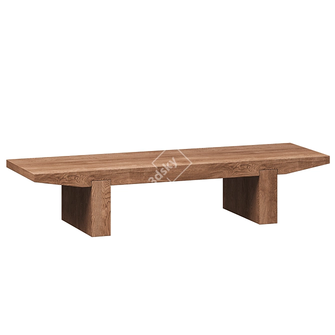 Owen Wood Coffee Side Table 3D model image 3