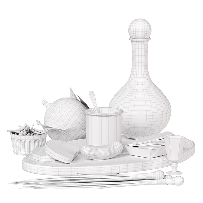 Russian Feast Essentials Kit 3D model image 2