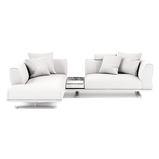 Elegant Modular Sofa Collection 3D model image 5