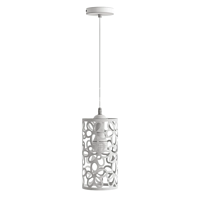 Modern Cylinder Pendant Light BORNEO 3D model image 3