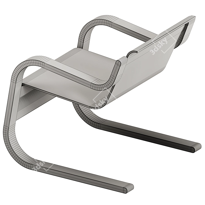 Artek 42 Small Paimio Armchair 3D model image 4