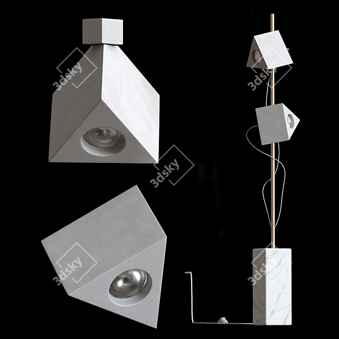 Elegant Nembus Floor Lamp 3D model image 1
