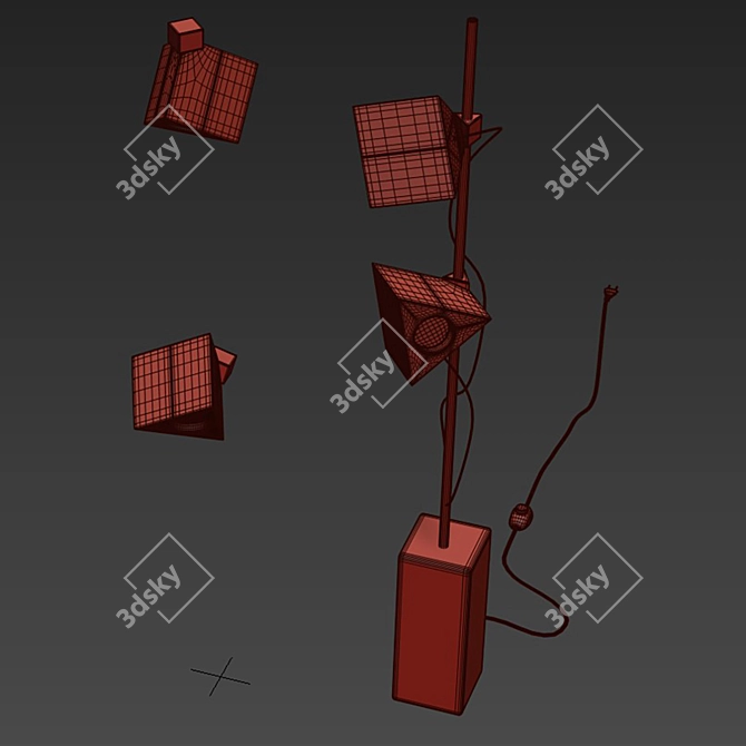 Elegant Nembus Floor Lamp 3D model image 2
