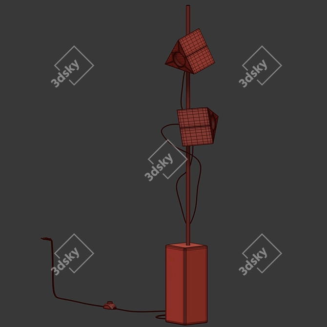 Elegant Nembus Floor Lamp 3D model image 4