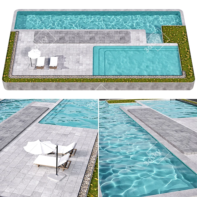 Swimming Pool Model Collection 3D model image 3