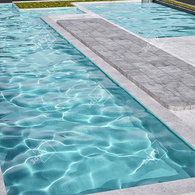 Swimming Pool Model Collection 3D model image 4