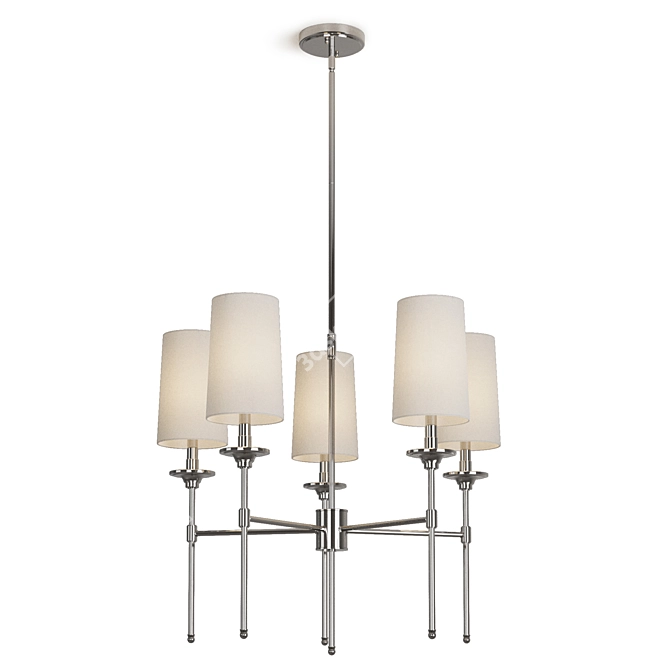 Elegant Decadence Chandelier 5-Light 3D model image 3