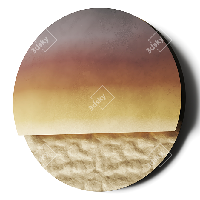 Designer Metal Wall Light Fixture 3D model image 1