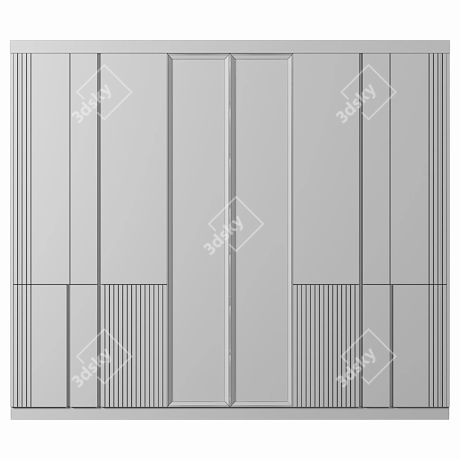 Luxury 4K Wardrobe 71 Set 3D model image 4