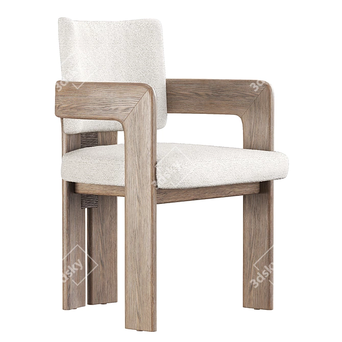 Elegant Paros Armchair for Vray 3D model image 1