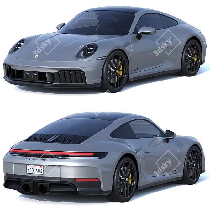 Porsche 911 Carrera GTS Hybrid 2025 3D model image 1