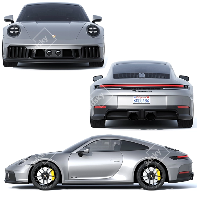 Porsche 911 Carrera GTS Hybrid 2025 3D model image 12