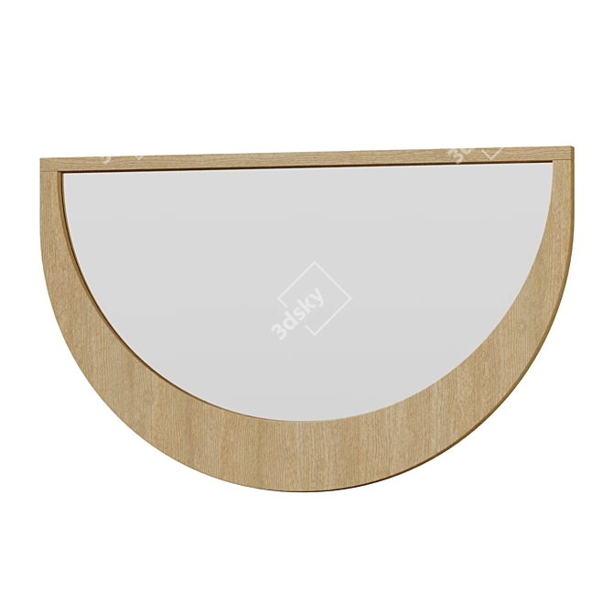 Vixe Distressed Accent Mirror Oak 3D model image 3