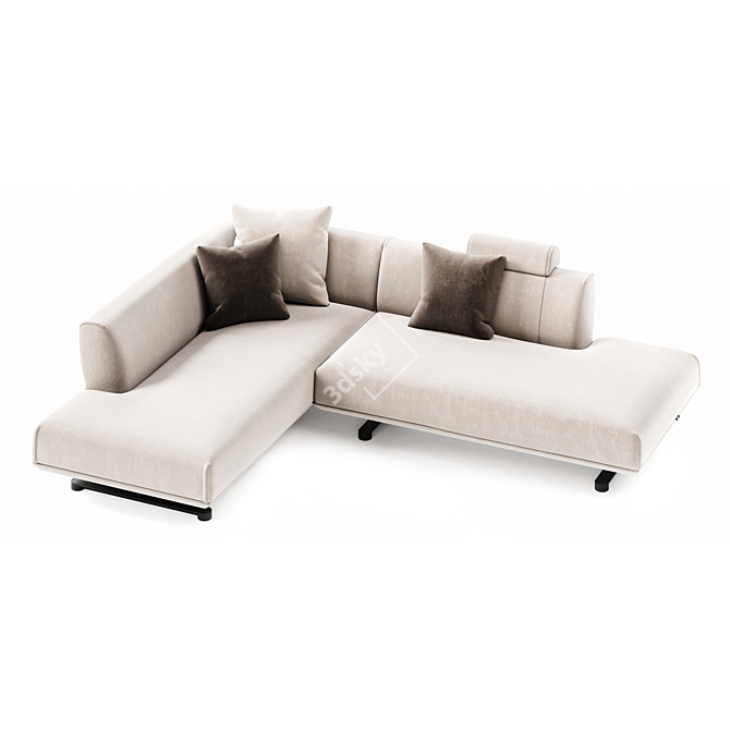 Elegant Modular Sofa Series "TAKT 3D model image 3