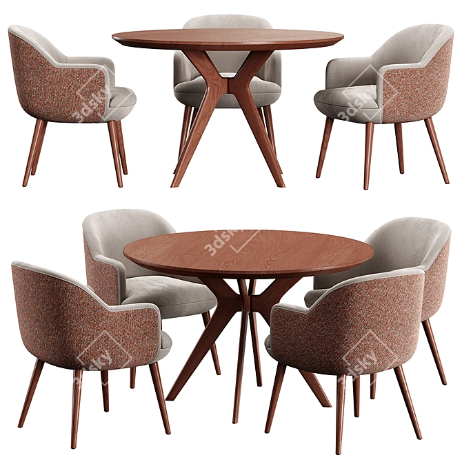 Konyshev Clark Dining Set 3D model image 1