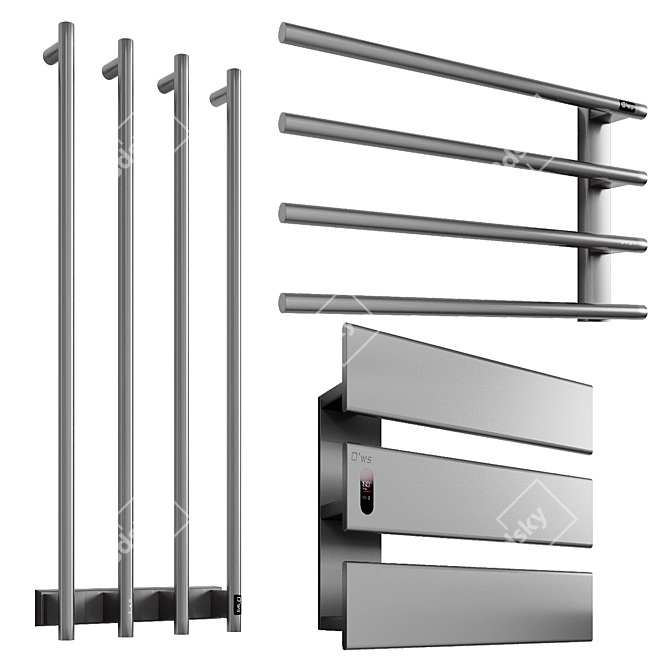 Xiaomi O'ws Smart Towel Rails 3D model image 5