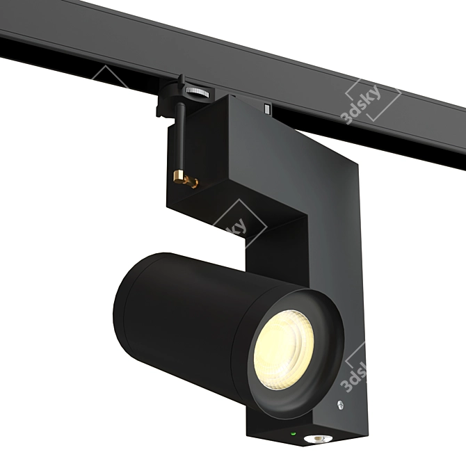  Sleek LED Aluminum Track Light 3D model image 1