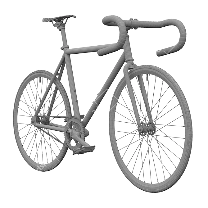 Прочный Fixie Фривил Велосипед 3D model image 2