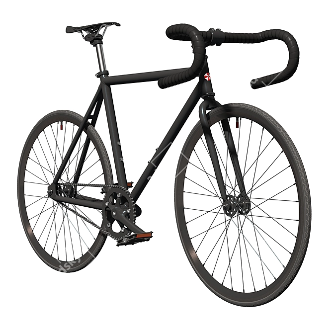 Прочный Fixie Фривил Велосипед 3D model image 3