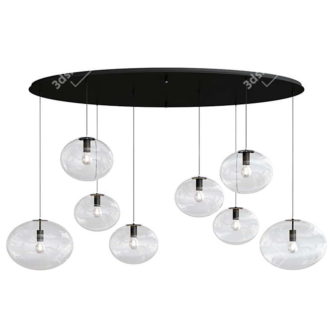 Galaxy Pendant Lamp: Elegant Illumination 3D model image 1