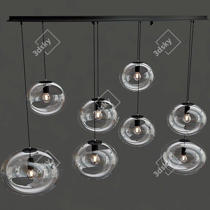 Galaxy Pendant Lamp: Elegant Illumination 3D model image 3