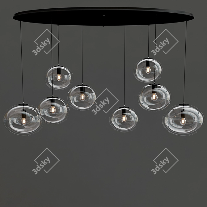 Galaxy Pendant Lamp: Elegant Illumination 3D model image 5