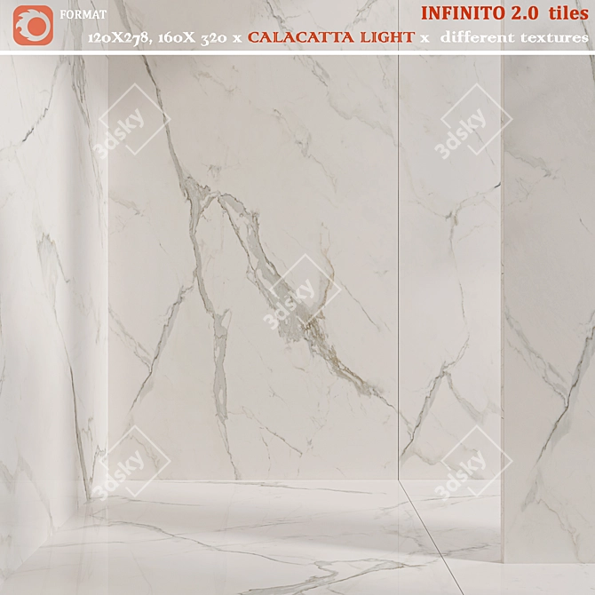 Ethereal Marble Tile Collection 3D model image 3