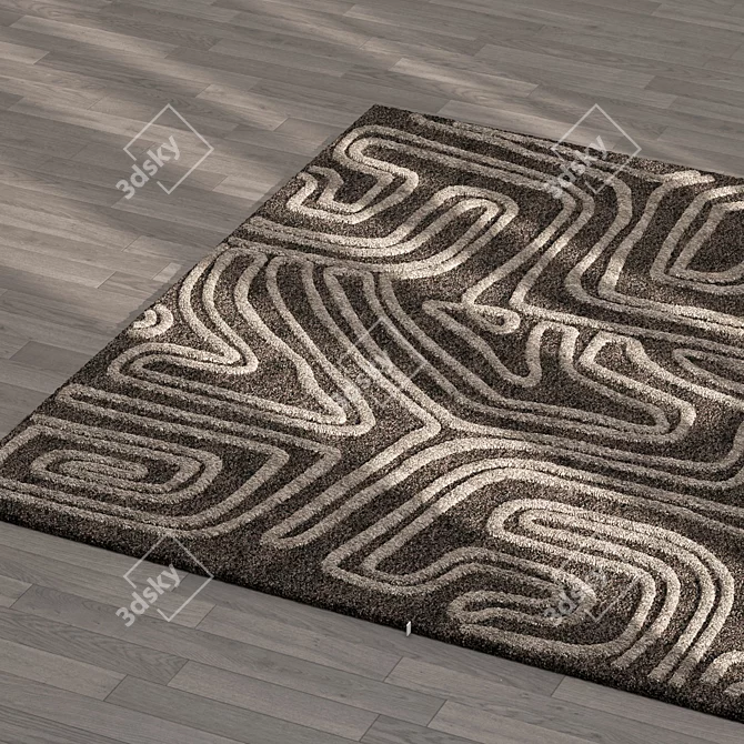 Geometric Passage Modern Carpets 3D model image 2